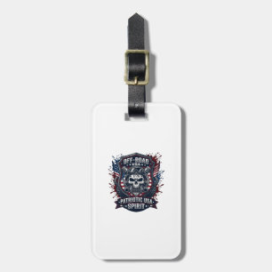Patriotic 1776 Off Road Skull Monster Truck Heavy  Luggage Tag