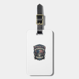 Patriotic 1776 Off Road Skull Monster Truck Heavy  Luggage Tag