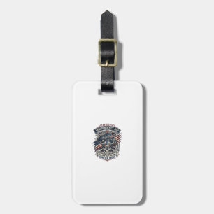 Patriotic 1776 Off Road Skull Monster Truck Heavy  Luggage Tag