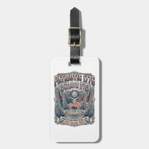 Patriotic 1776 Off Road Skull Monster Truck Heavy  Luggage Tag