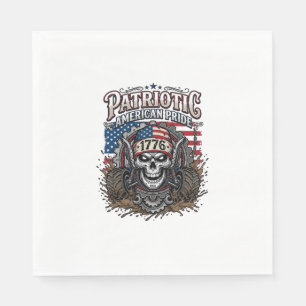 Patriotic 1776 Off Road Skull Monster Truck Heavy Napkin