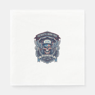 Patriotic 1776 Off Road Skull Monster Truck Heavy Napkin