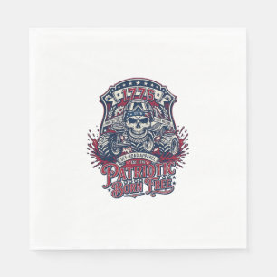 Patriotic 1776 Off Road Skull Monster Truck Heavy Napkin