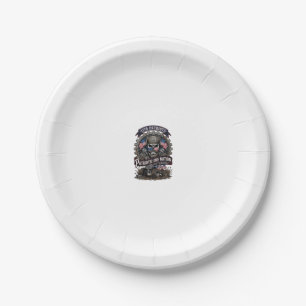Patriotic 1776 Off Road Skull Monster Truck Heavy Paper Plate