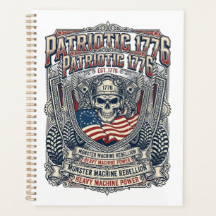 Patriotic 1776 Off Road Skull Monster Truck Heavy Planner