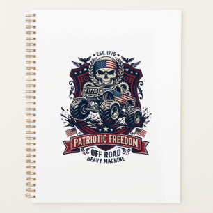 Patriotic 1776 Off Road Skull Monster Truck Heavy Planner