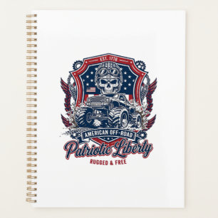 Patriotic 1776 Off Road Skull Monster Truck Heavy Planner