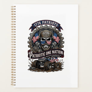 Patriotic 1776 Off Road Skull Monster Truck Heavy Planner