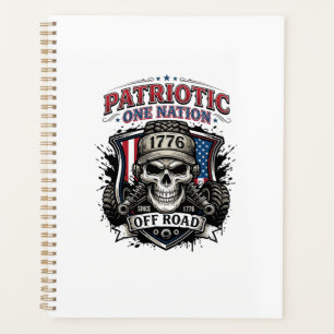 Patriotic 1776 Off Road Skull Monster Truck Heavy Planner