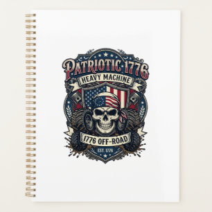 Patriotic 1776 Off Road Skull Monster Truck Heavy Planner