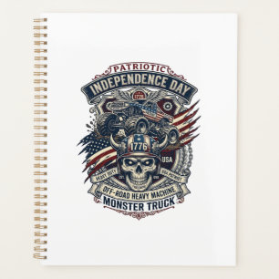 Patriotic 1776 Off Road Skull Monster Truck Heavy Planner