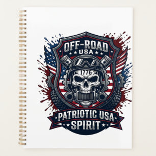 Patriotic 1776 Off Road Skull Monster Truck Heavy Planner