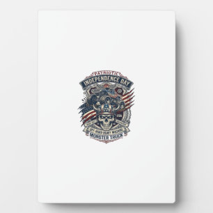 Patriotic 1776 Off Road Skull Monster Truck Heavy Plaque