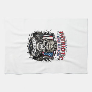 Patriotic 1776 Off Road Skull Monster Truck Heavy Tea Towel