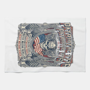 Patriotic 1776 Off Road Skull Monster Truck Heavy  Tea Towel