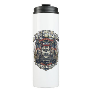 Patriotic 1776 Off Road Skull Monster Truck Heavy Thermal Tumbler