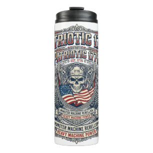 Patriotic 1776 Off Road Skull Monster Truck Heavy Thermal Tumbler