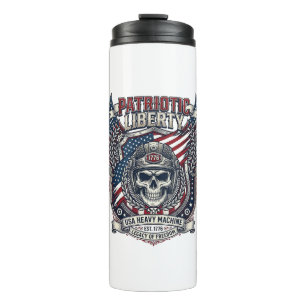 Patriotic 1776 Off Road Skull Monster Truck Heavy Thermal Tumbler