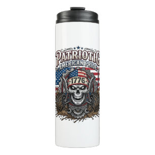 Patriotic 1776 Off Road Skull Monster Truck Heavy Thermal Tumbler