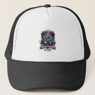 Patriotic 1776 Off Road Skull Monster Truck Heavy Trucker Hat