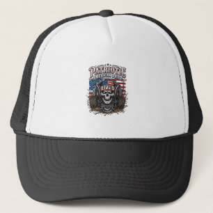 Patriotic 1776 Off Road Skull Monster Truck Heavy Trucker Hat