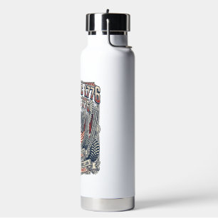 Patriotic 1776 Off Road Skull Monster Truck Heavy Water Bottle