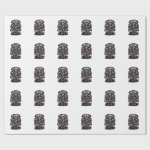 Patriotic 1776 Off Road Skull Monster Truck Heavy Wrapping Paper