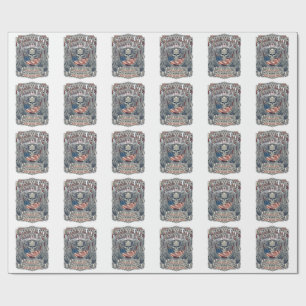 Patriotic 1776 Off Road Skull Monster Truck Heavy  Wrapping Paper