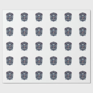 Patriotic 1776 Off Road Skull Monster Truck Heavy  Wrapping Paper