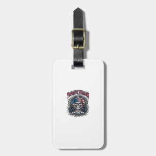 Patriotic 1776 Off Road Skull Monster Truck Luggage Tag