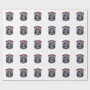 Patriotic 1776 Off Road Skull Monster Truck Wrapping Paper