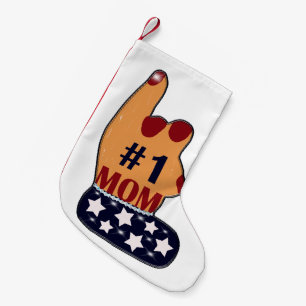 Patriotic #1 Mum Sparkles Small Christmas Stocking