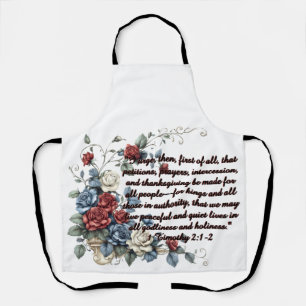 Patriotic 1 Timothy 2:1-2 Fleece Blanket Apron