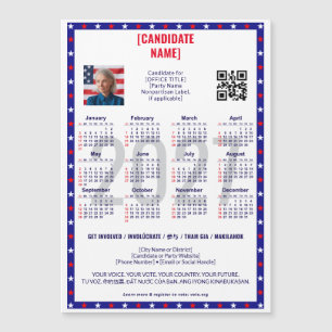 Patriotic 2027 Political Election QR Code Calendar