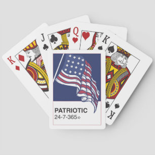 Patriotic 24/7/365 playing cards