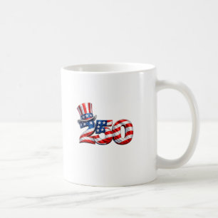 Patriotic 250 Uncle Sam Hat Coffee Mug