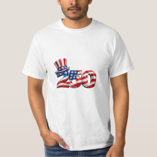 Patriotic 250 Uncle Sam Hat T Shirt