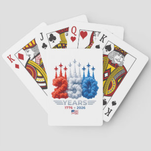 Patriotic 250 Year Birthday Playing Cards
