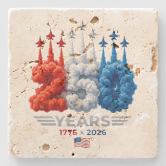 Patriotic 250 Year Birthday Stone Coaster