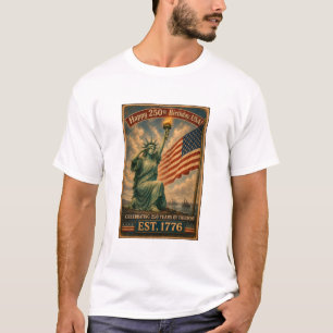 Patriotic 250 Years USA July 4 Statue of Liberty T-Shirt
