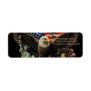 Patriotic 250th Anniversary Eagle Art Return Address Label