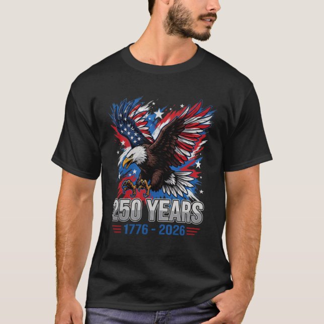 Patriotic 250th Anniversary Eagle Graphic Tee (Front)