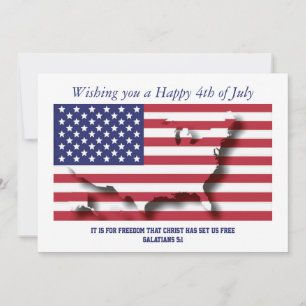 PATRIOTIC 4TH JULY For Freedom Christ Set Us Free