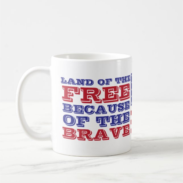 Patriotic 4th of July America Freedom Coffee Mug (Left)