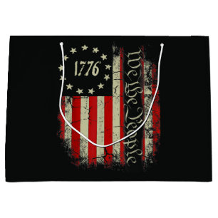 Patriotic 4th of July America Large Gift Bag