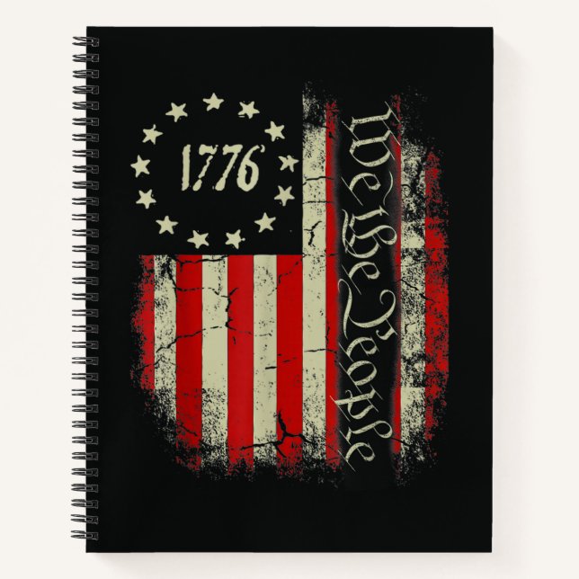  Patriotic 4th of July America Notebook (Front)