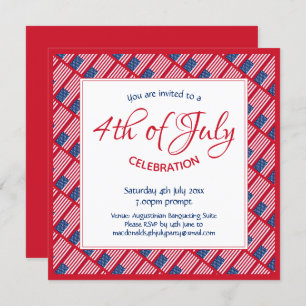 Patriotic 4TH OF JULY American Flag Party Invitation