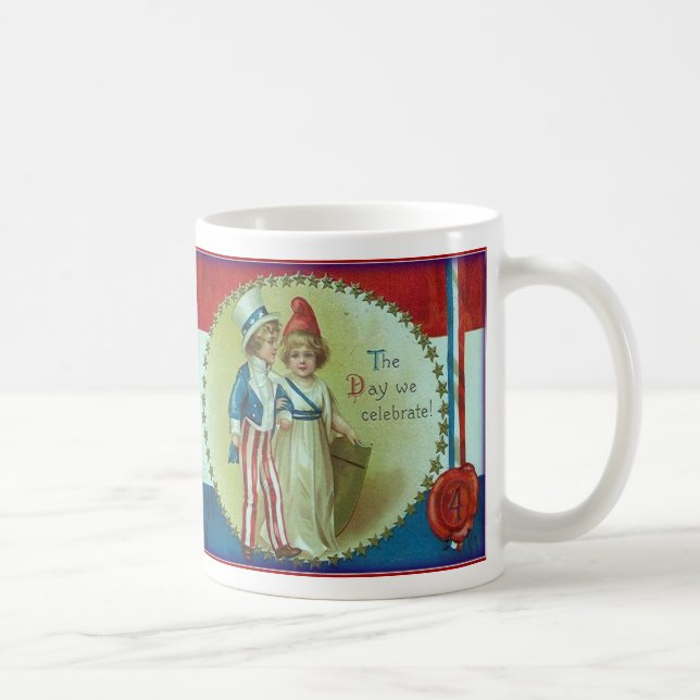 Patriotic 4th of July Beverage Mug (Right)