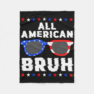 Patriotic 4th Of July Boys Teens Kids All American Fleece Blanket