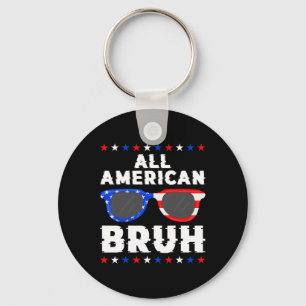 Patriotic 4th Of July Boys Teens Kids All American Key Ring